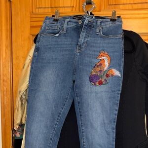 Banana Republic Denim Jeans with Fox Embroidery
